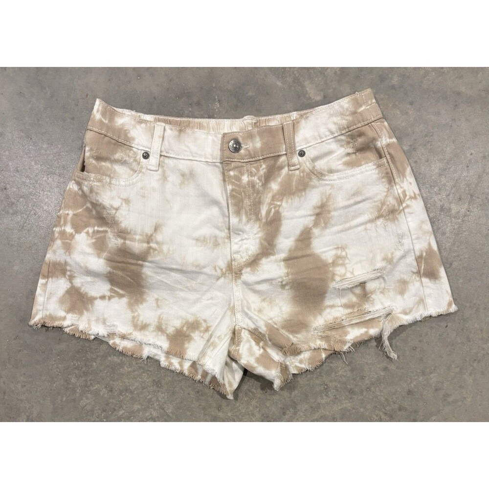 Aerie Daydream Tie Dye Denim Jean Shorts Women’s Medium Cutoff Distressed Soft